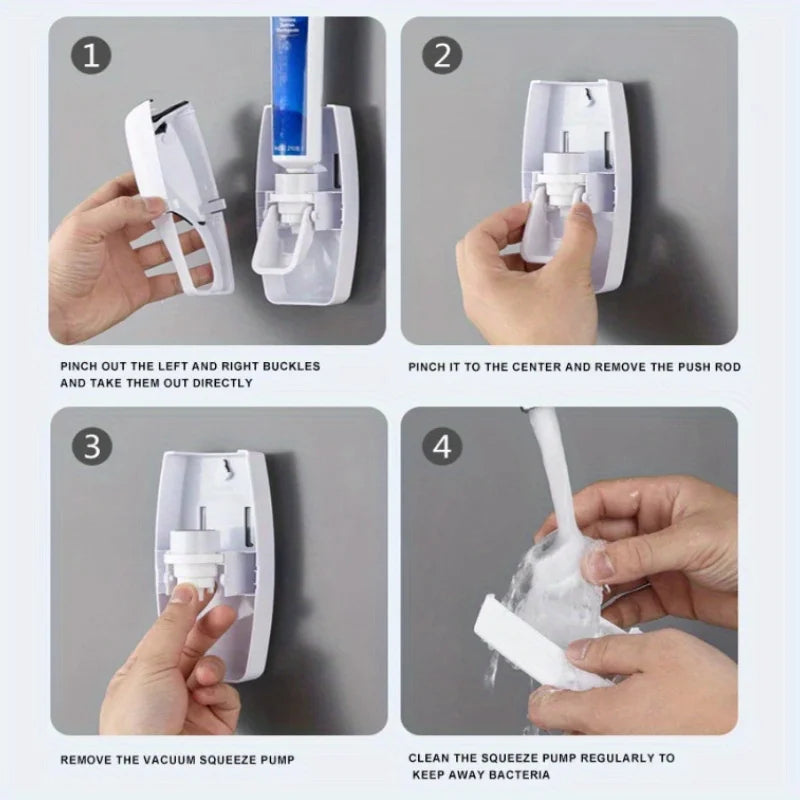 Wall-Mounted Toothbrush & Toothpaste Holder Set : 🪥
