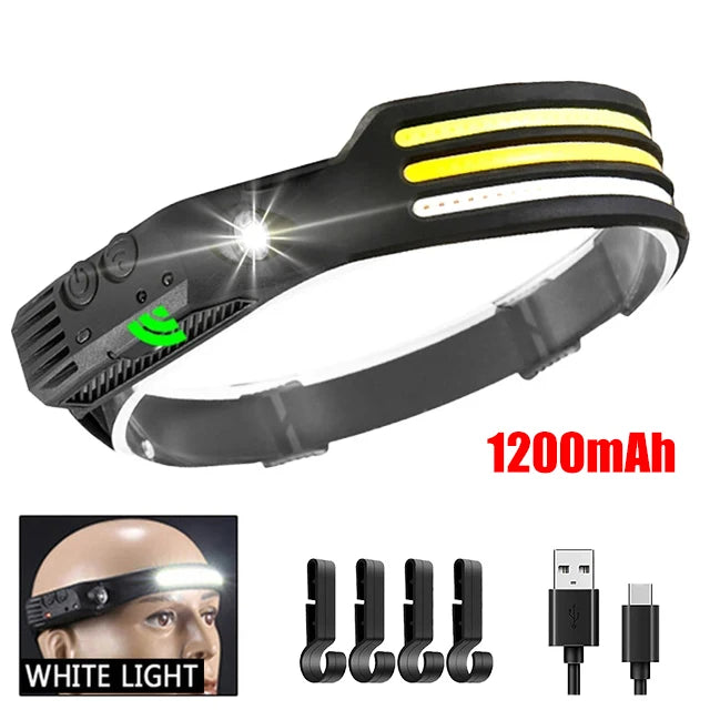 COB LED Headlamp Induction Head Lamp