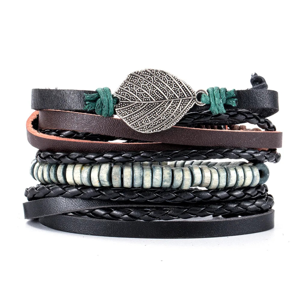Men’s Leather Bracelet: 📿📿💎