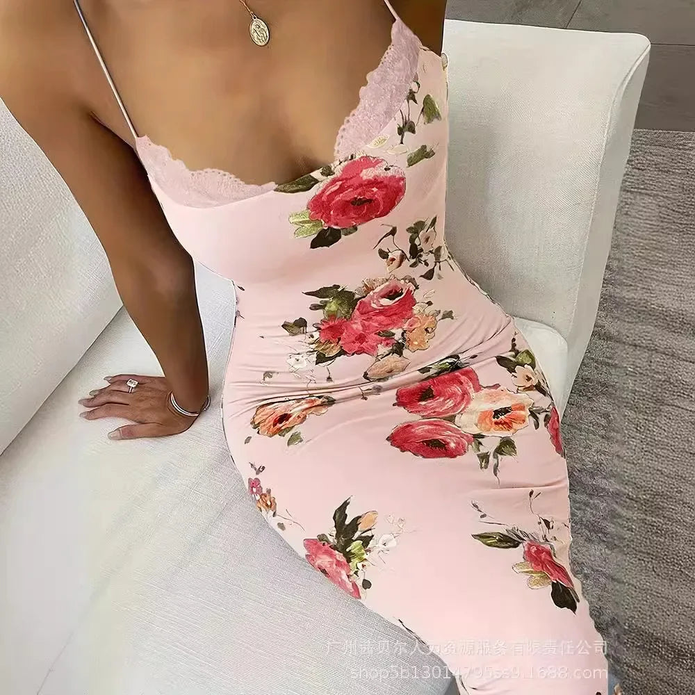 floral bodycon dress:👗