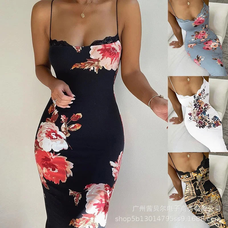 floral bodycon dress:👗