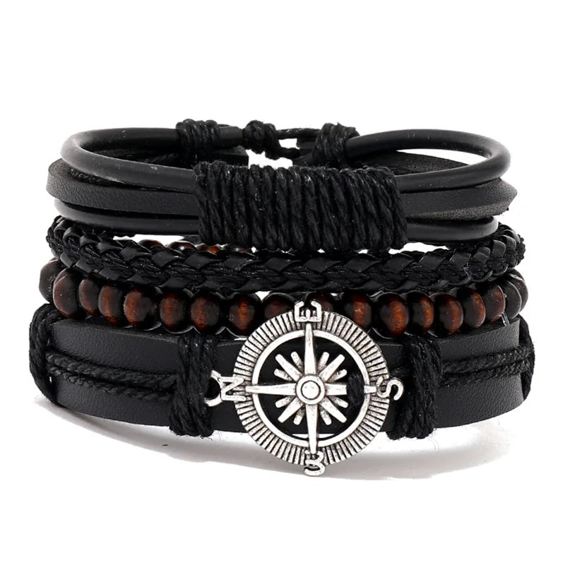 Men’s Leather Bracelet: 📿📿💎