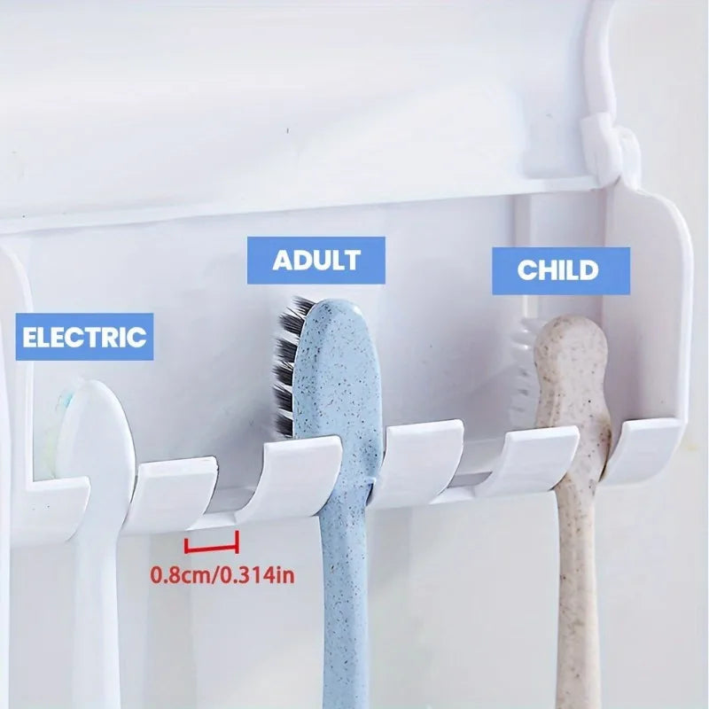 Wall-Mounted Toothbrush & Toothpaste Holder Set : 🪥