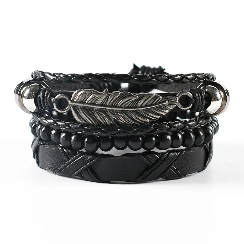 Men’s Leather Bracelet: 📿📿💎