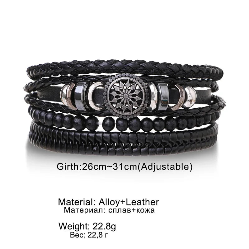 Men’s Leather Bracelet: 📿📿💎