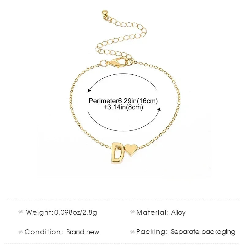 Alphabet Letter Bracelet: