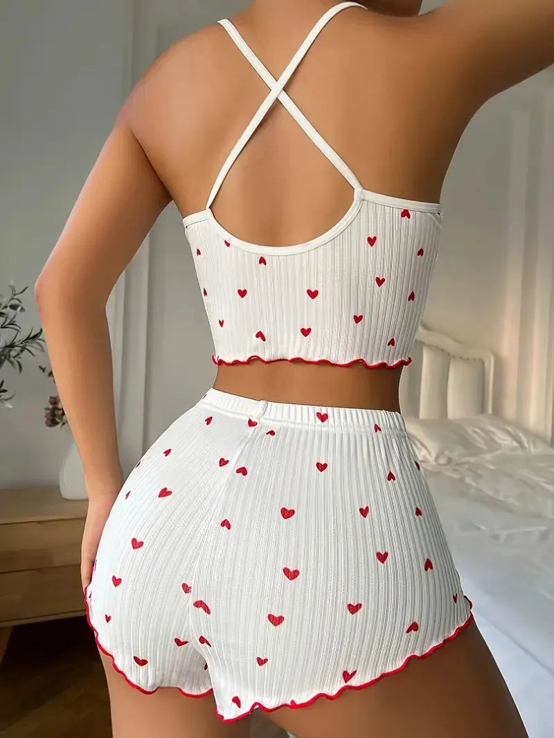 Women’s Cotton Pajama Romper Set: 👙🩱