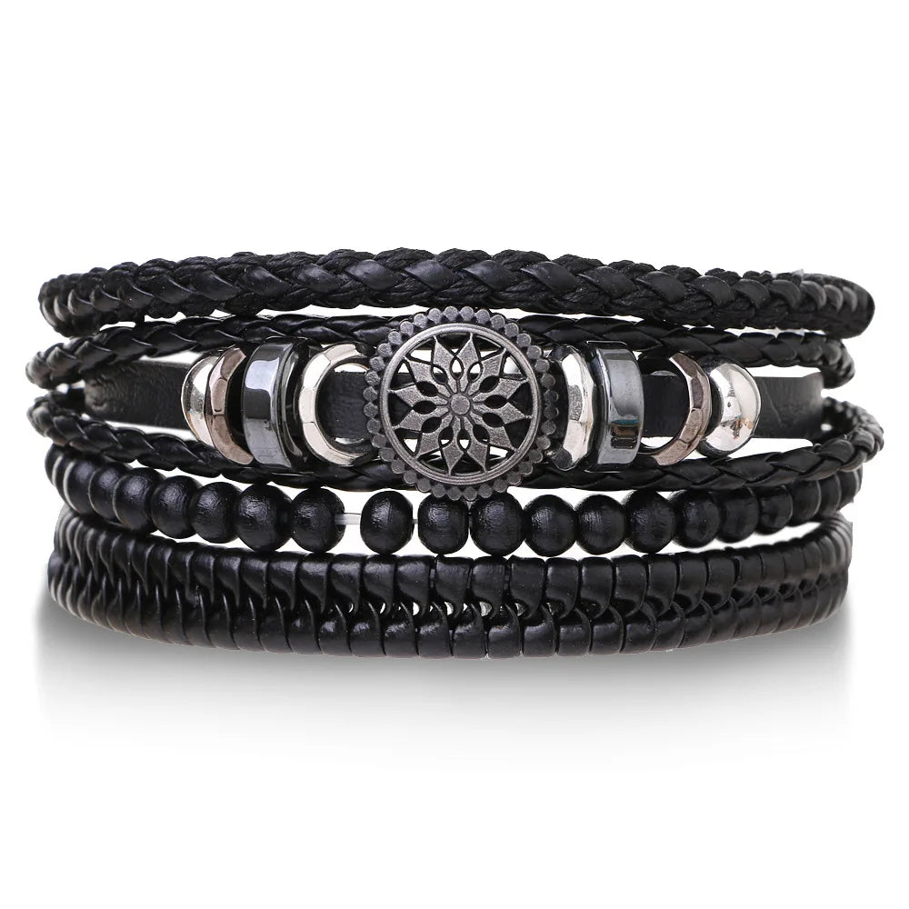 Men’s Leather Bracelet: 📿📿💎