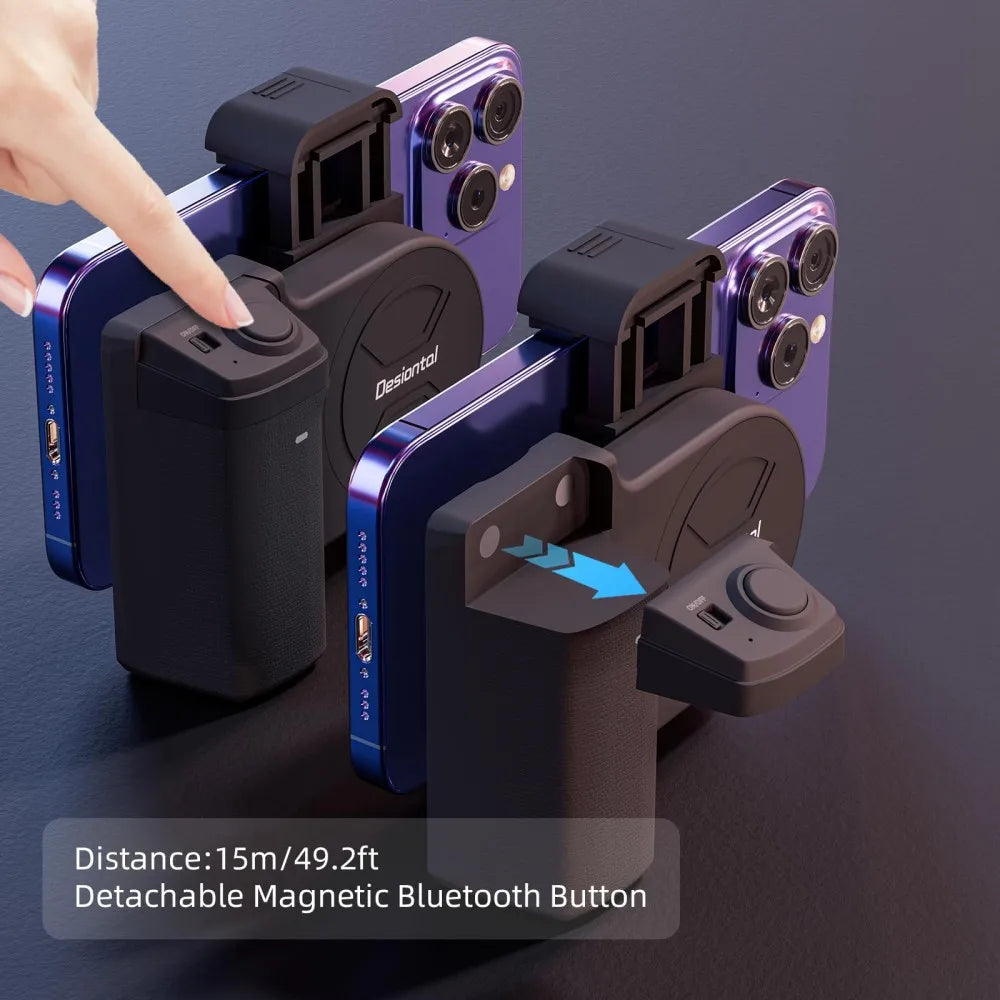 Smartphone Selfie Handle with Bluetooth Remote: phone 📱 📸 🤳
