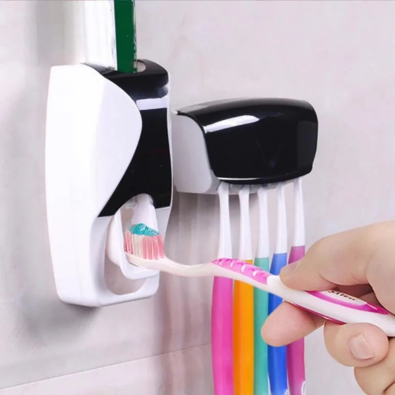 Wall-Mounted Toothbrush & Toothpaste Holder Set : 🪥
