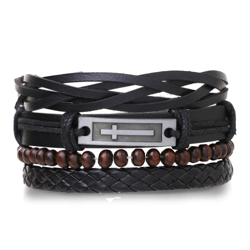 Men’s Leather Bracelet: 📿📿💎