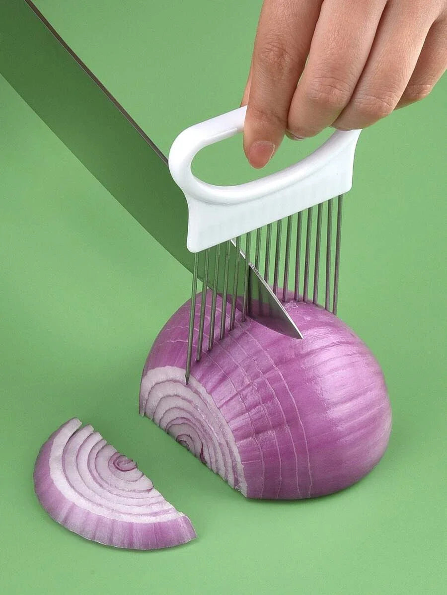 Onion Slicer & Veggie Holder:🧅🔪